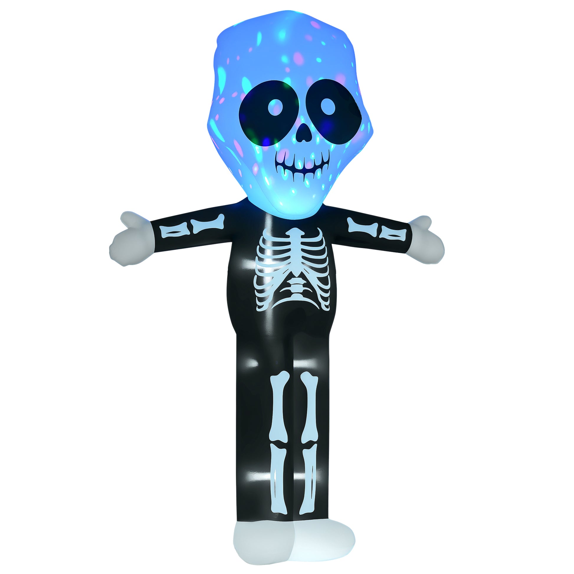 10ft Halloween Inflatable Skeleton Ghost Decoration, LED Lighted for Home Indoor Outdoor Garden Lawn Decoration Party Prop-Home Furnishings > Holiday & Seasonal > Halloween Decorations-DECOROLALA