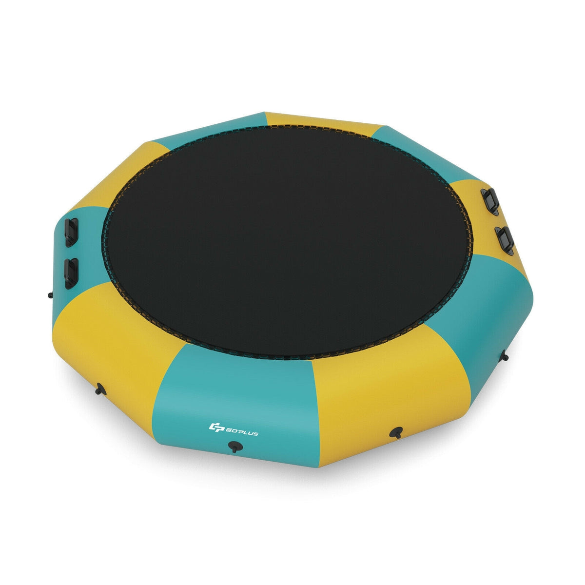 10ft Inflatable Water Bouncer Trampoline with Inflator and Ladder-Trampolines-DECOROLALA