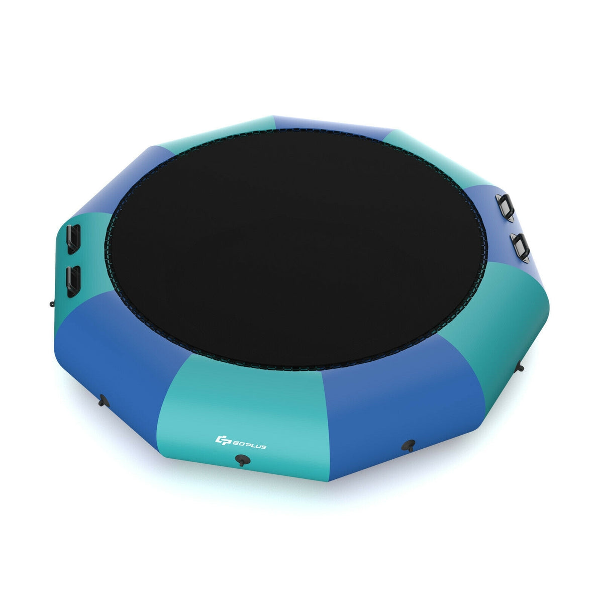 10ft Inflatable Water Bouncer Trampoline with Inflator and Ladder-Trampolines-DECOROLALA