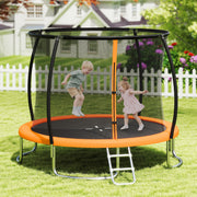 10ft Outdoor Trampoline with Safety Enclosure Net and Ladder-Trampolines-DECOROLALA