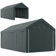 10x20 ft Portable Carport Garage - Dark Grey-Patio & Garden > Wedding & Events Tents > Car Shelters-DECOROLALA