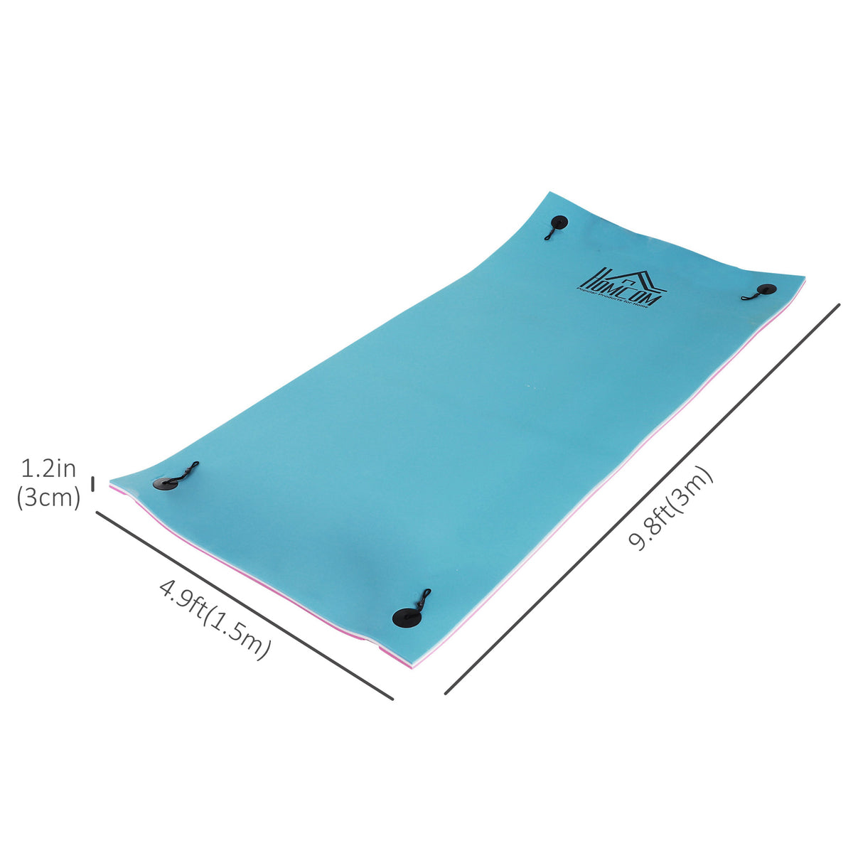 10x5ft Floating Lily Pad Water Mat - Blue XPE Foam-Floating Water Mats-DECOROLALA