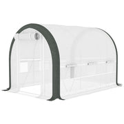 10'x6.6'x6.6' Tunnel Greenhouse - White Mesh Door-DECOROLALA