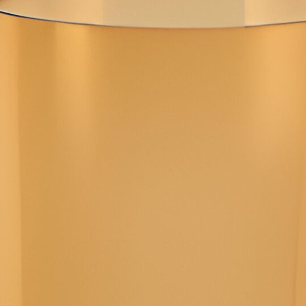 11" Amber And Clear Cylinder Lead Free Crystal Table Vase-Vases-DECOROLALA