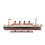 11" Black and Red 1912 RMS Titanic Medium Boat Hand Painted Decorative Boat-Sculptures-DECOROLALA