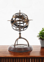 11" Brass Metal Hand Painted Figurine Tabletop Sculpture-Sculptures-DECOROLALA