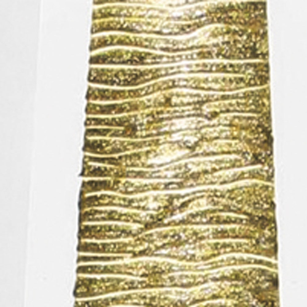 11" Clear And Gold Cylinder Lead Free Crystal Table Vase-Vases-DECOROLALA