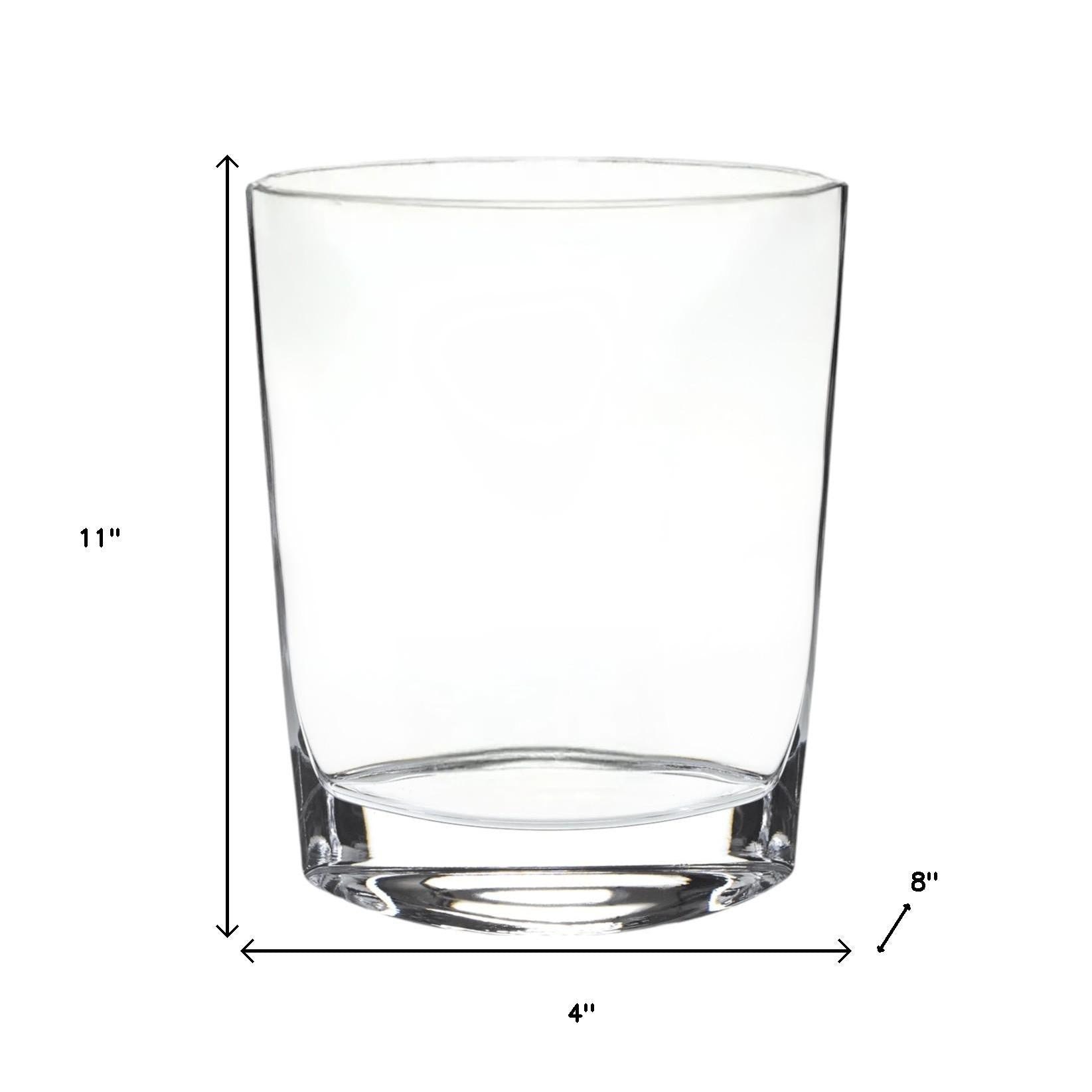 11" Clear Bud Lead Free Crystal Table Vase-Vases-DECOROLALA