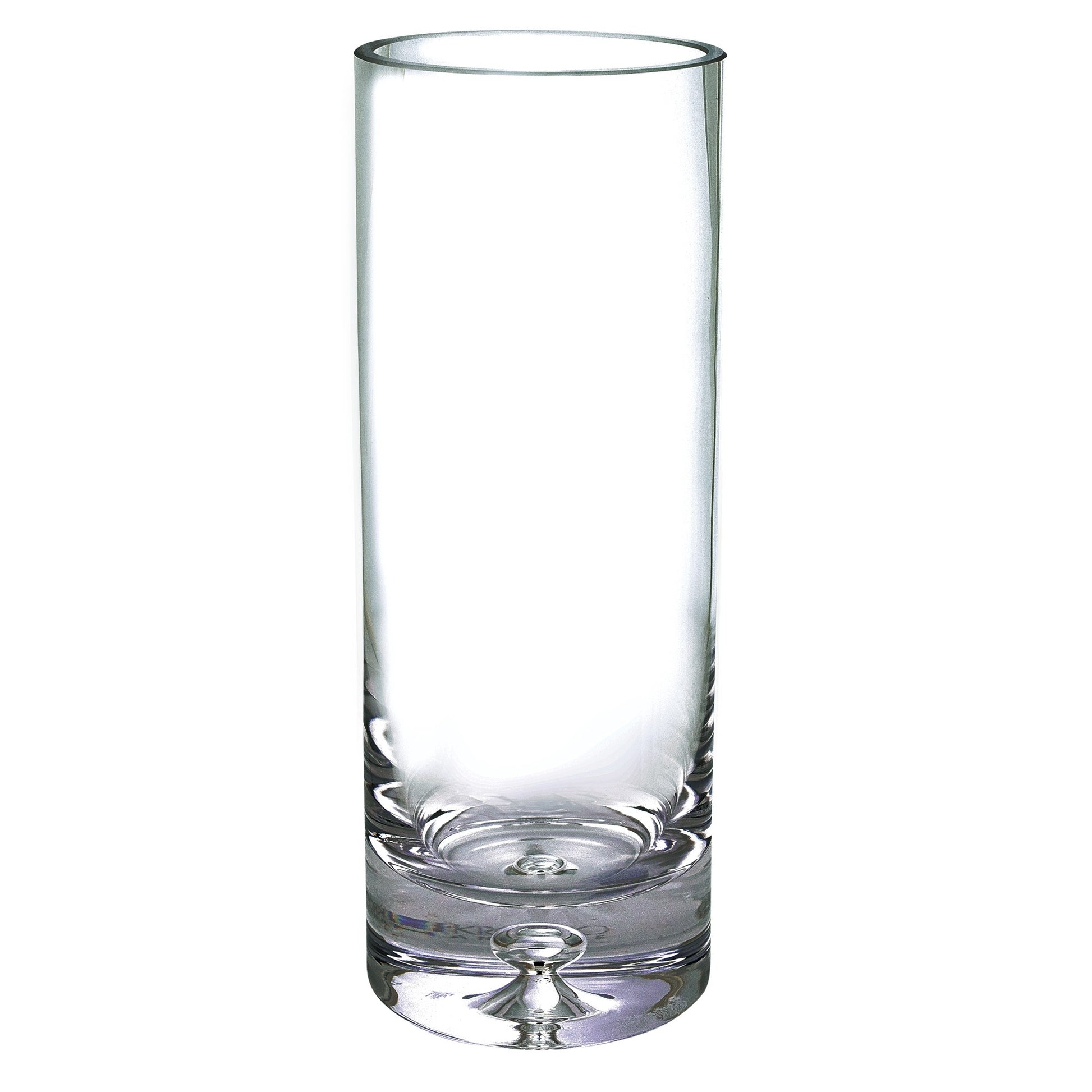 11" Clear Cylinder Crystal Table Vase-Vases-DECOROLALA