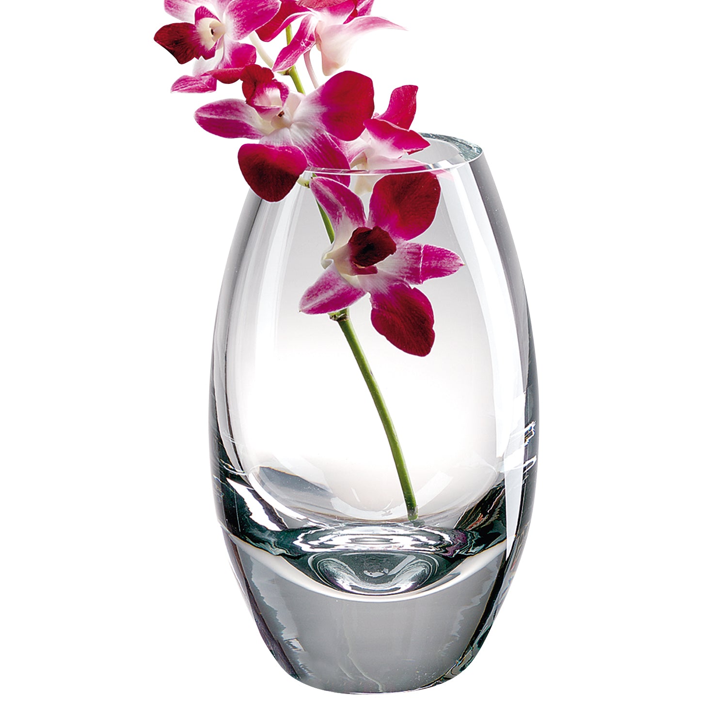 11" Clear Lead Free Crystal Oval Table Vase-Vases-DECOROLALA