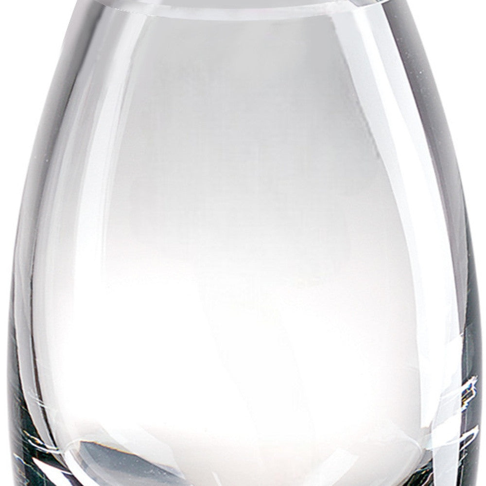 11" Clear Lead Free Crystal Oval Table Vase-Vases-DECOROLALA