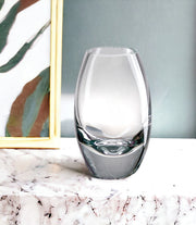 11" Clear Lead Free Crystal Oval Table Vase-Vases-DECOROLALA