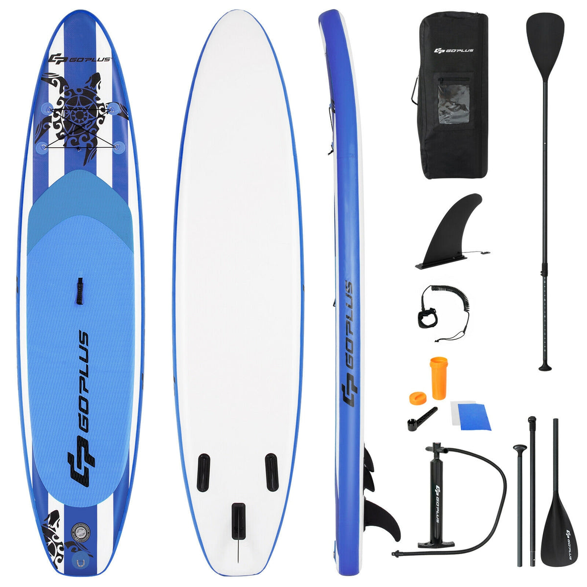 11 Feet Inflatable Adjustable Paddle Board with Carry Bag-SizeL-Surfing-DECOROLALA