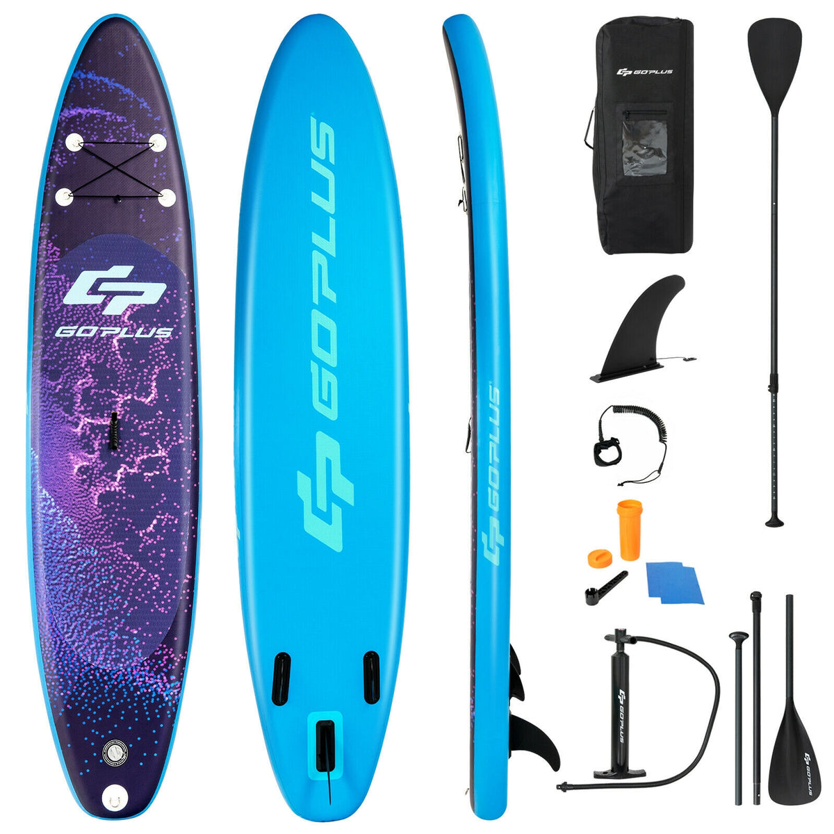 11 Feet Inflatable Stand Up Paddle Board Surfboard with Bag Aluminum Paddle Pump-M-Surfing-DECOROLALA