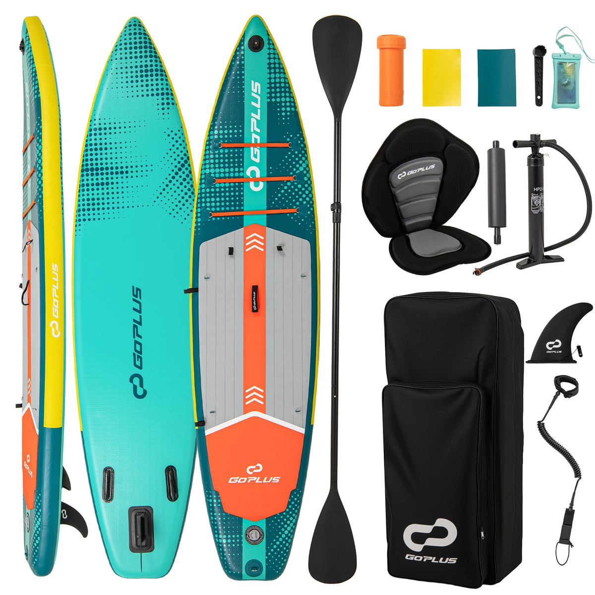 11 Feet Inflatable Stand Up Paddle Board with Kayak Seat for Adults-L-Surfing-DECOROLALA