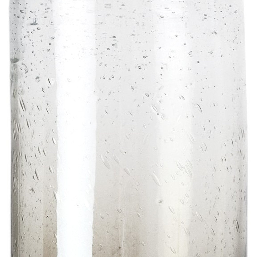 11" Gold Abstract Cylinder Crystal Glass Table Vase-Vases-DECOROLALA