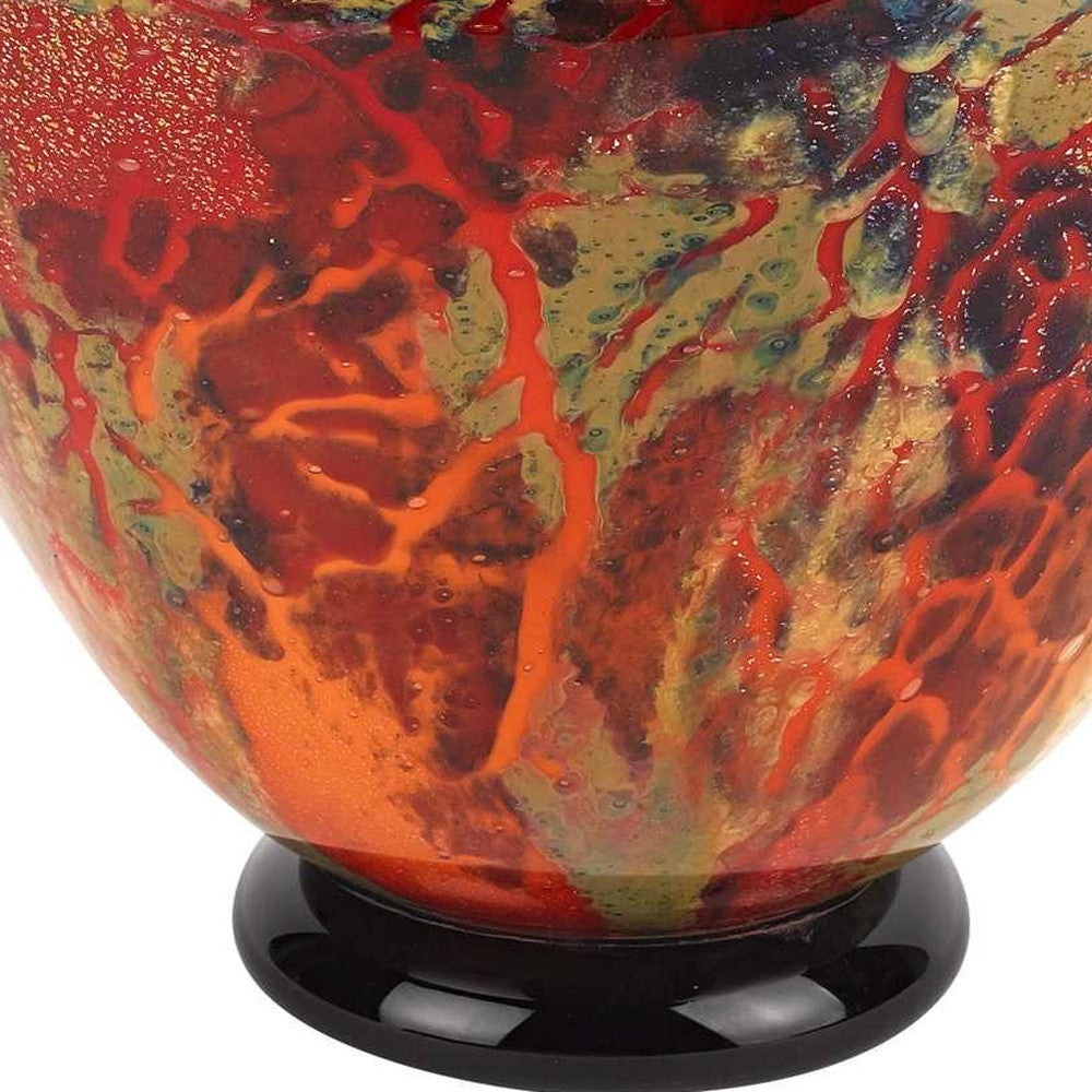 11 Mouth Blown Art Glass Centerpiece Or Punch Bowl-Serving Bowls-DECOROLALA