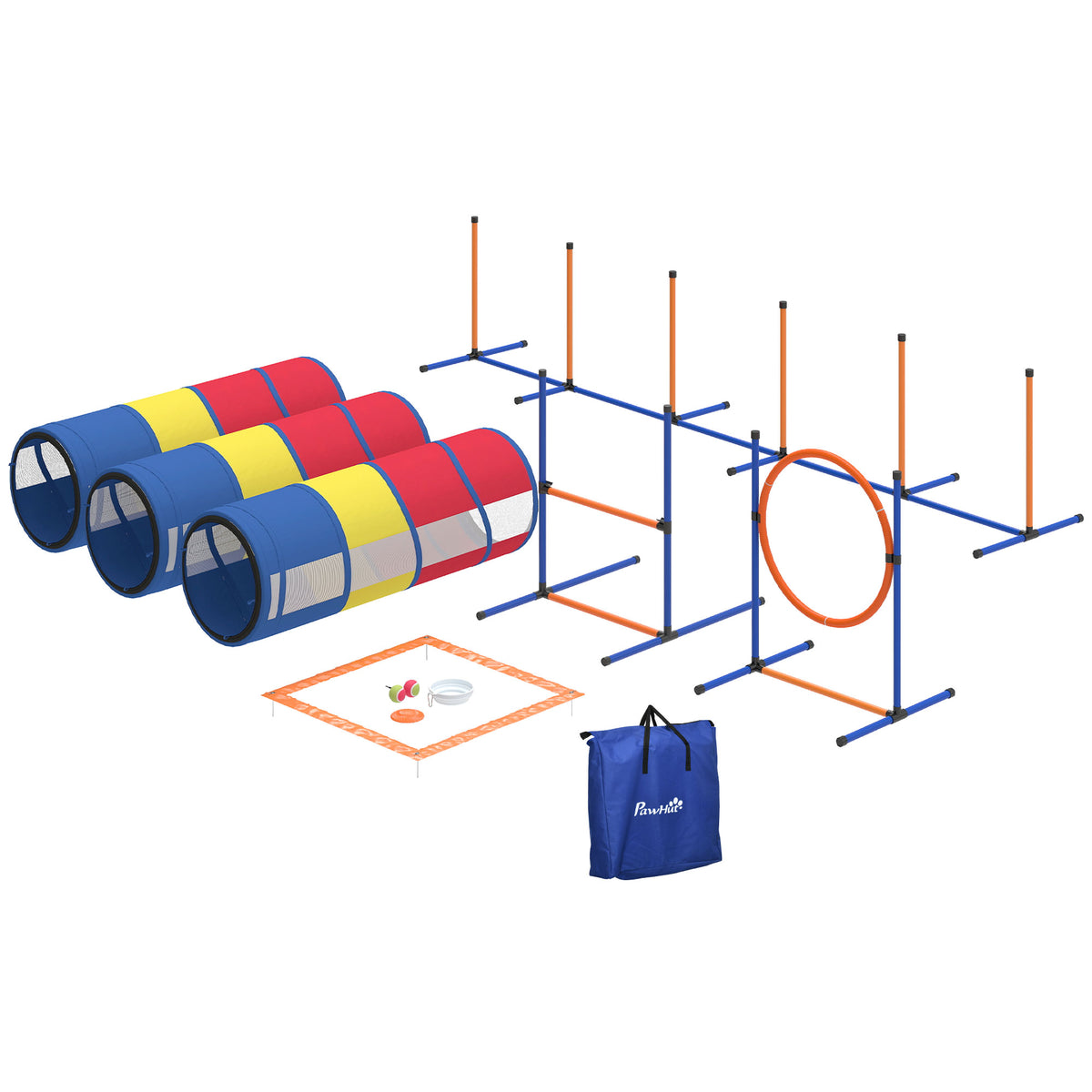 11-Piece Dog Agility Training Equipment Obstacle Course Set-Dogs-DECOROLALA