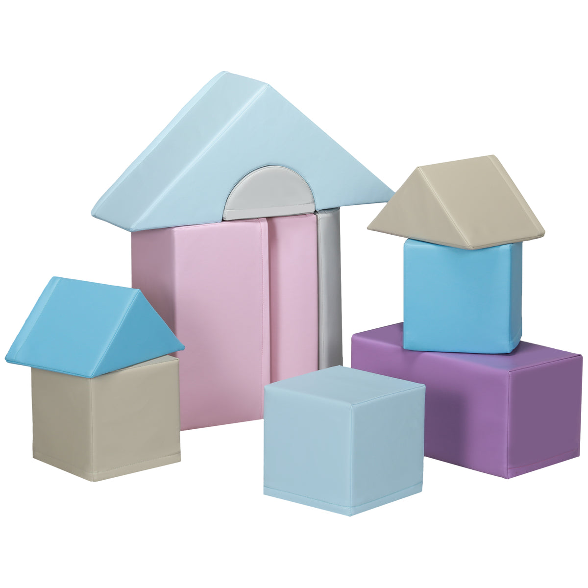 11 Piece Soft Play Blocks Kids Climb and Crawl Gym Toy Foam Building Multicolour-Toys & Games > Baby & Toddler Toys > Kids Gym & Playmats-DECOROLALA
