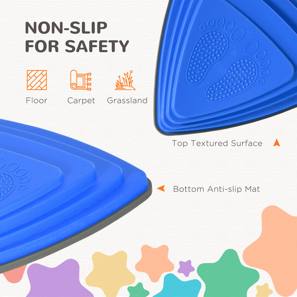 11 PCs Stepping Stones Kids with Non-slip Rubber, Stackable Balance Step Stones for Obstacle Course Sensory Play, Outdoor Indoor for 3-8 Years Old-Toys & Games > Baby & Toddler Toys > Kids Gym & Playmats-DECOROLALA