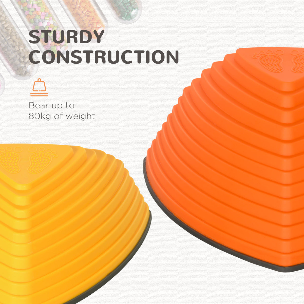 11 PCs Stepping Stones Kids with Non-slip Rubber, Stackable Balance Step Stones for Obstacle Course Sensory Play, Outdoor Indoor for 3-8 Years Old-Toys & Games > Baby & Toddler Toys > Kids Gym & Playmats-DECOROLALA