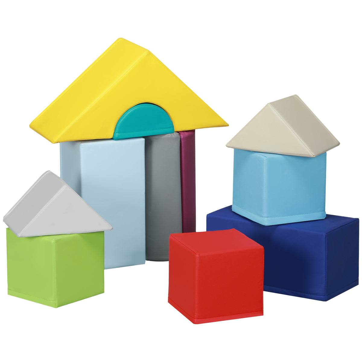 11 Piece Soft Play Blocks Kids Climb and Crawl Gym Toy Foam Building Light Colour-Toys & Games > Baby & Toddler Toys > Kids Gym & Playmats-DECOROLALA