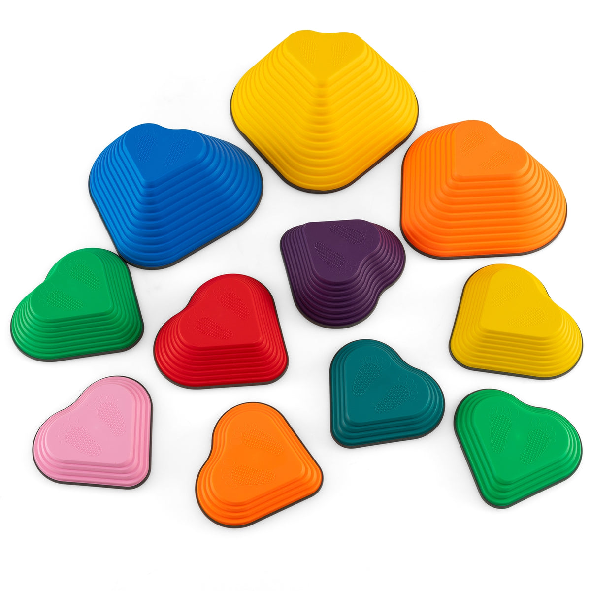 11-Piece Kids Stepping Stones Balance Blocks Set - Multicolor-Sports Toys-DECOROLALA