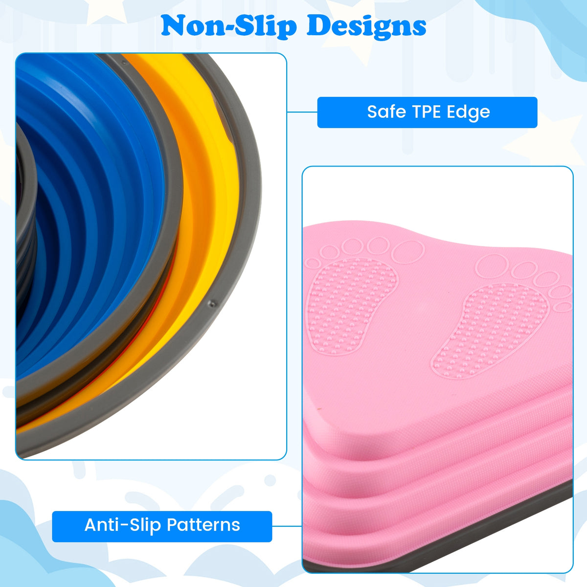 11-Piece Kids Stepping Stones Balance Blocks Set - Multicolor-Sports Toys-DECOROLALA