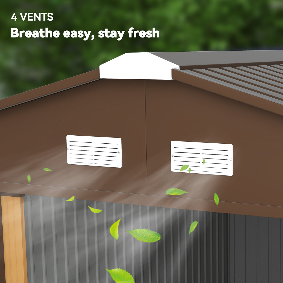 11' x 13' Metal Garden Storage Shed with Foundation - Yellow-Patio & Garden > Lawn & Garden > Sheds-DECOROLALA