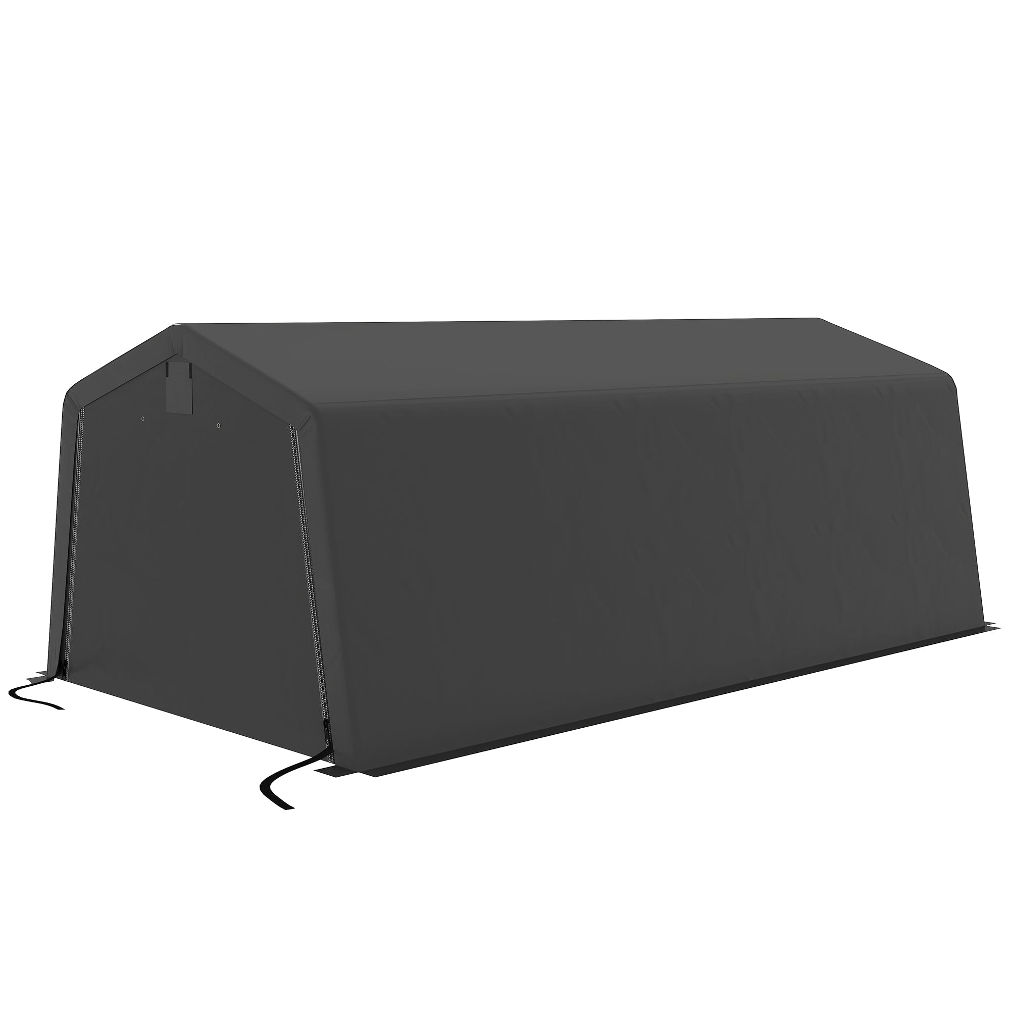 11' x 20' Heavy Duty Portable Garage Carport - Dark Grey-DECOROLALA