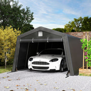 11' x 20' Heavy Duty Portable Garage Carport - Dark Grey-DECOROLALA