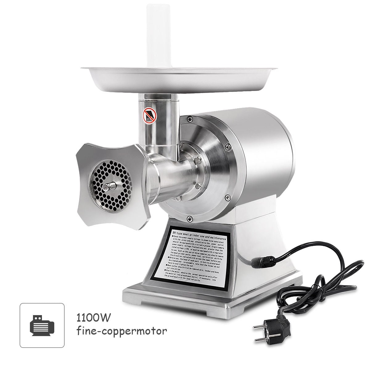 1100W Stainless Steel Heavy Duty #22 Electric Meat Grinder-Food Grinders & Mills-DECOROLALA