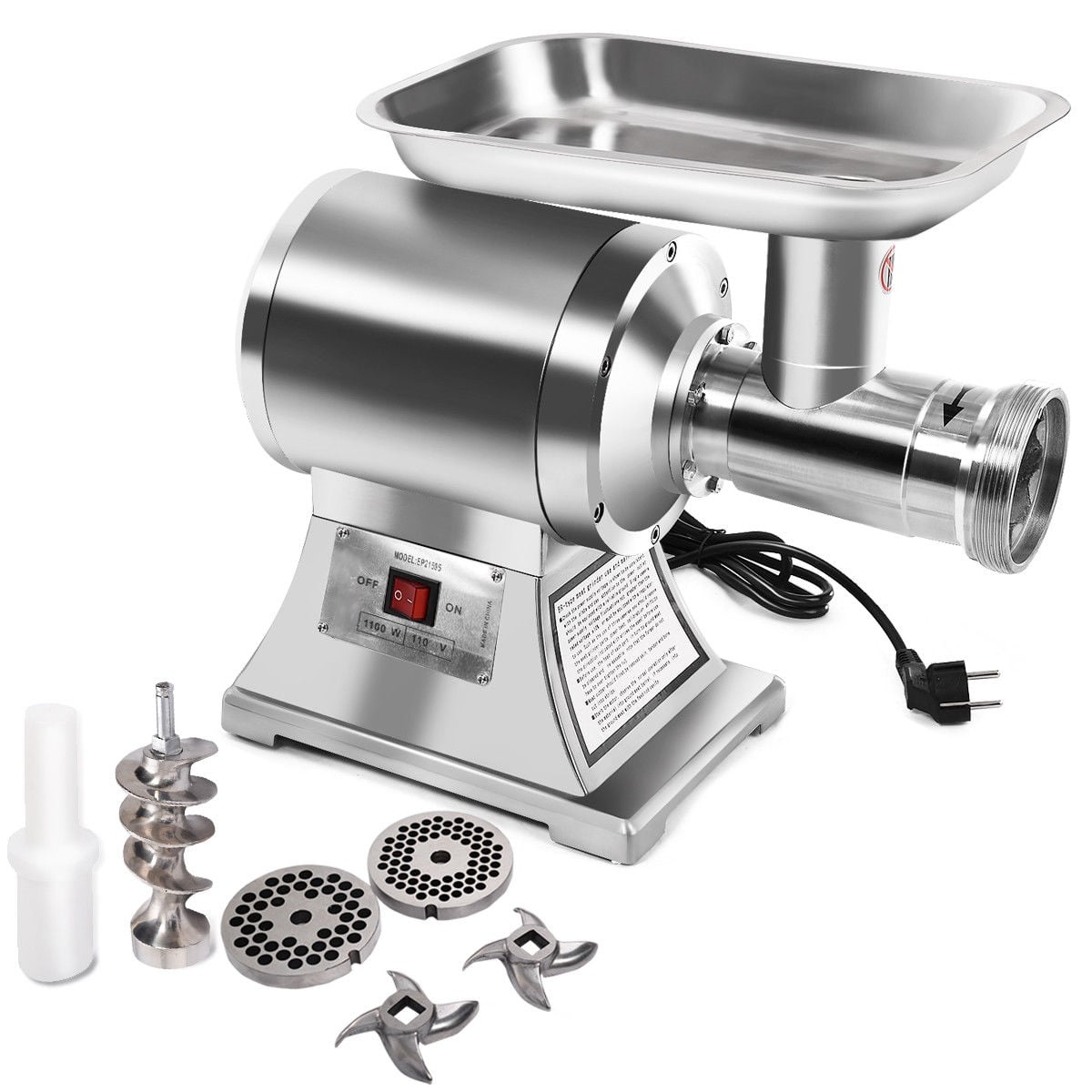 1100W Stainless Steel Heavy Duty #22 Electric Meat Grinder-Food Grinders & Mills-DECOROLALA