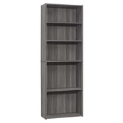 11.75inches x 24.75inches x 71.25inches Grey 5 Shelves Bookcase-Women's Clothing-DECOROLALA
