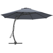 11ft Cantilever Patio Umbrella - Grey UPF 50+-DECOROLALA
