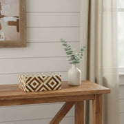 12" Brown And Ivory Bone Inlay And Solid Wood Box With Lid-Organizers-DECOROLALA