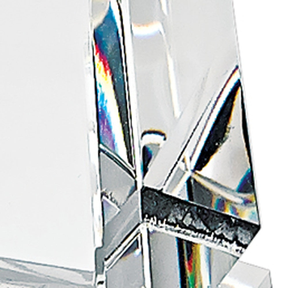 12" Clear Crystal Obelisk Statue-Sculptures-DECOROLALA