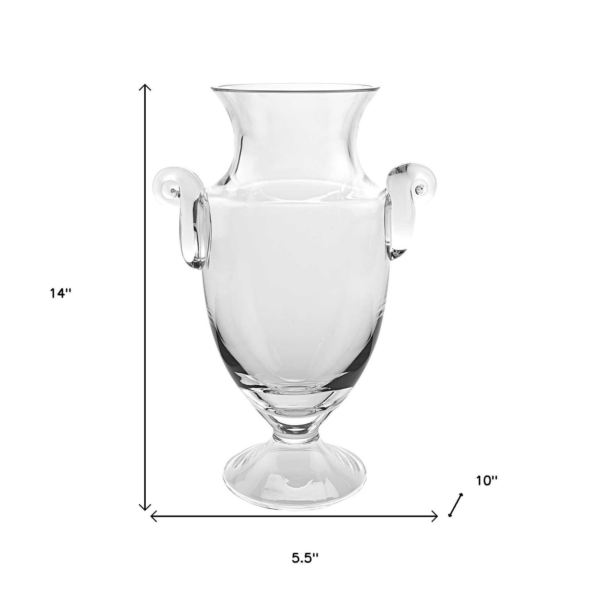 12" Clear Cylinder Lead Free Crystal Table Vase-Vases-DECOROLALA