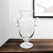 12" Clear Cylinder Lead Free Crystal Table Vase-Vases-DECOROLALA
