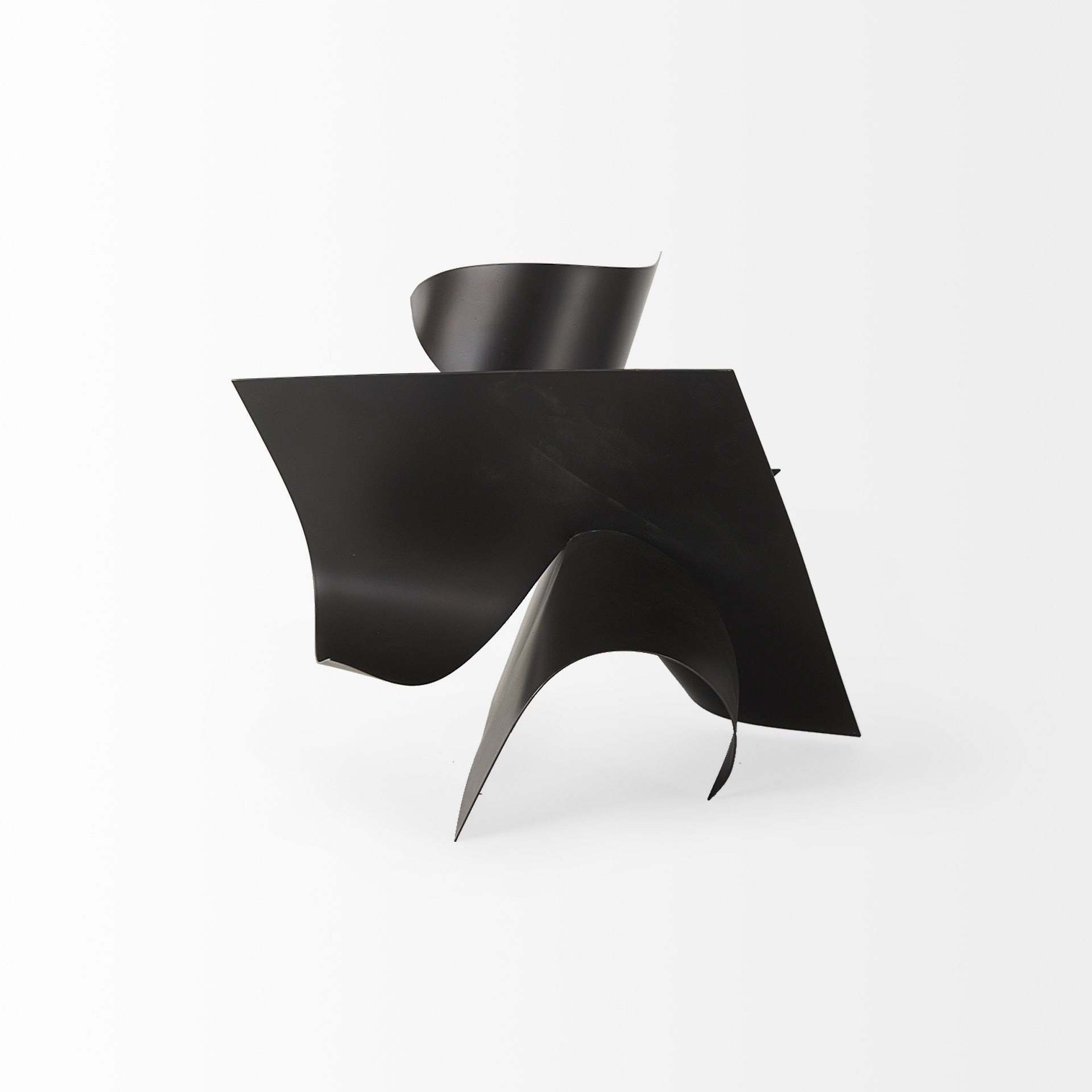 12" Contempo Antiqued Black Abstract Sculpture-Sculptures-DECOROLALA