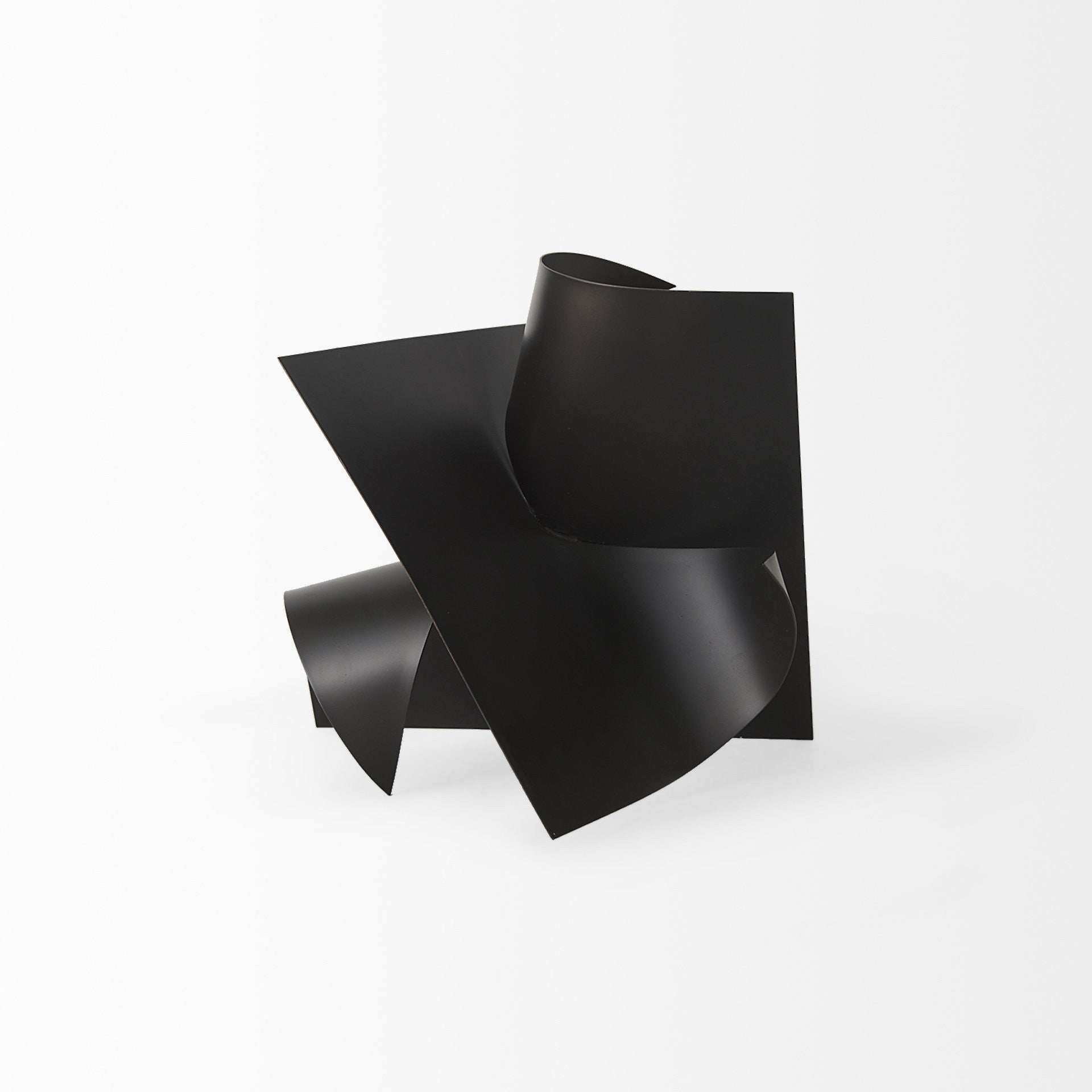 12" Contempo Antiqued Black Abstract Sculpture-Sculptures-DECOROLALA