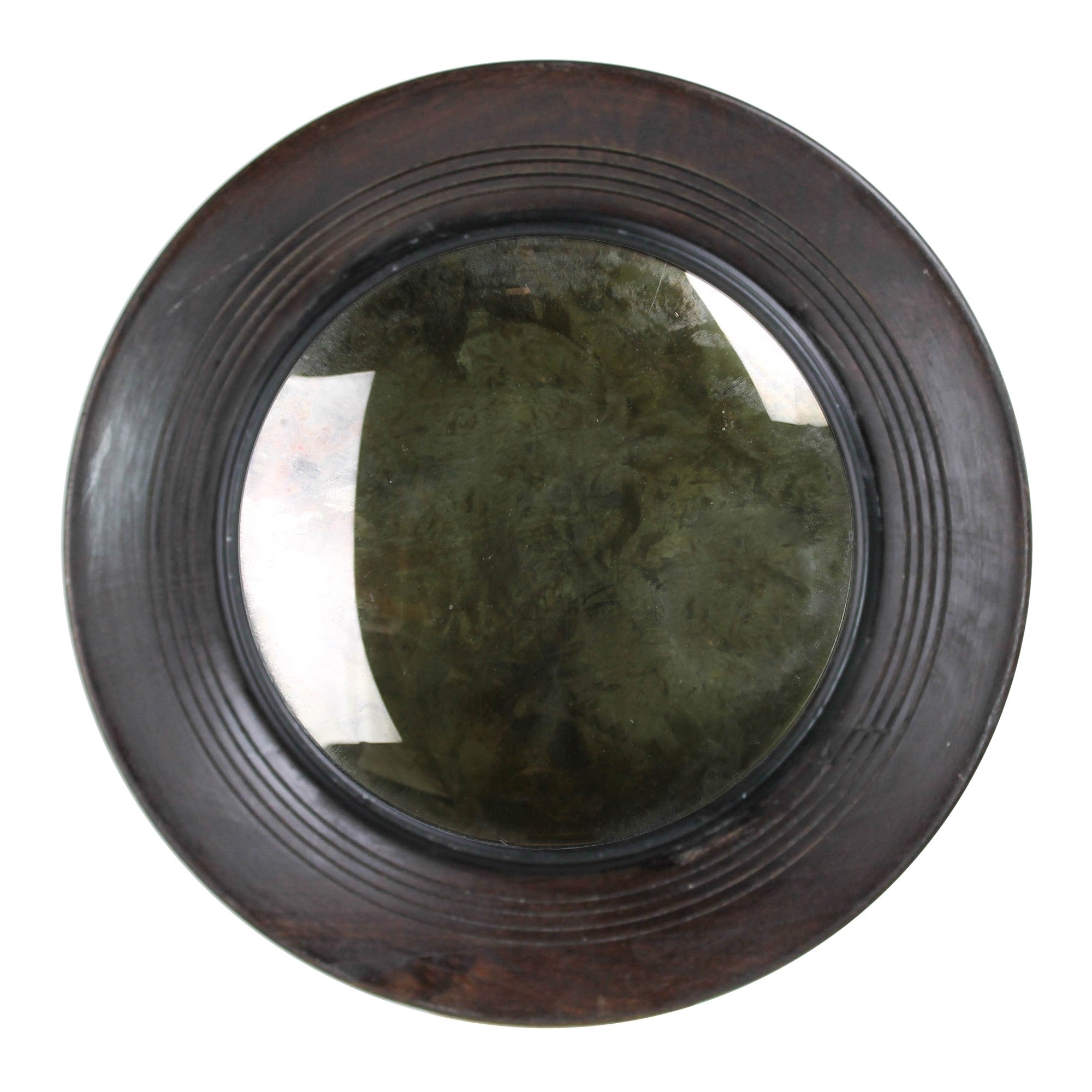 12" Espresso Round Framed Accent Mirror-Mirrors-DECOROLALA