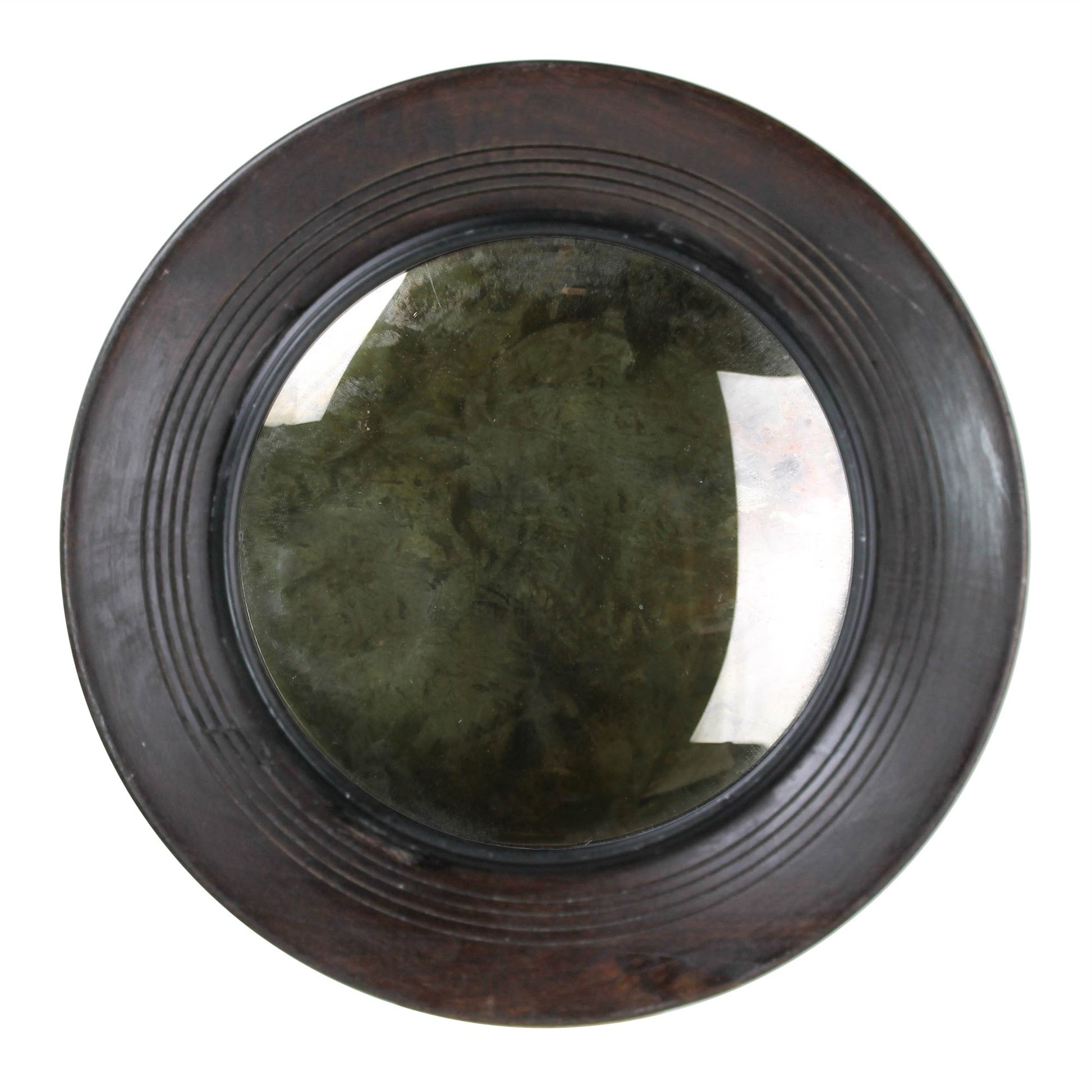 12" Espresso Round Framed Accent Mirror-Mirrors-DECOROLALA