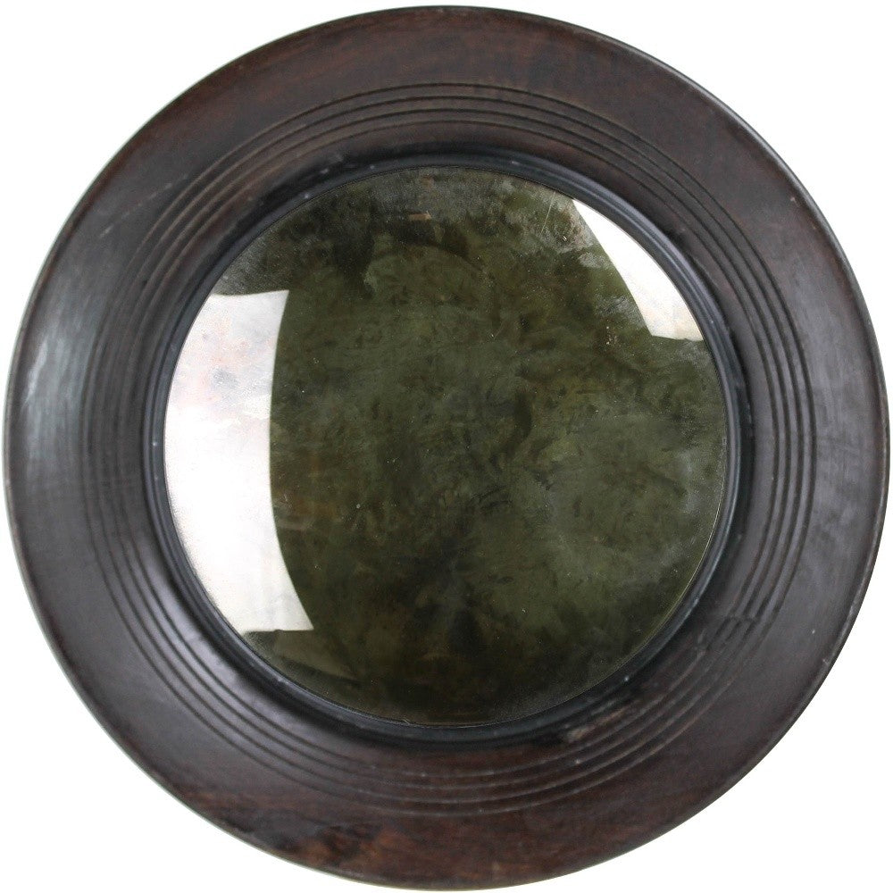 12" Espresso Round Framed Accent Mirror-Mirrors-DECOROLALA