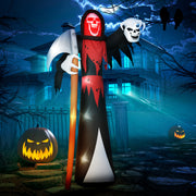 12 FT Halloween Inflatable Grim Reaper with LED Lights-Home Furnishings > Holiday & Seasonal > Halloween Decorations-DECOROLALA