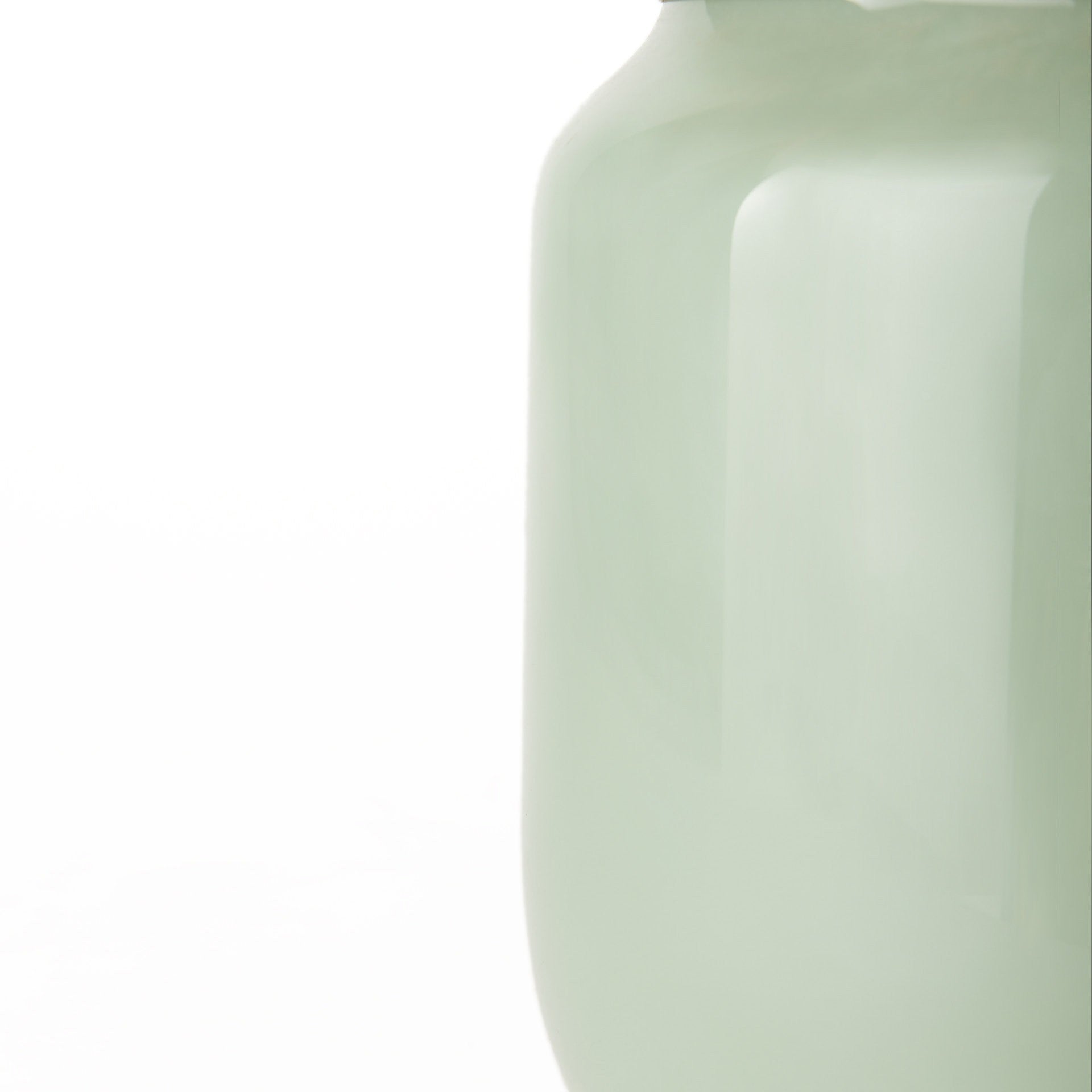 12" Green Abstract Cylinder Crystal Glass Table Vase-Vases-DECOROLALA