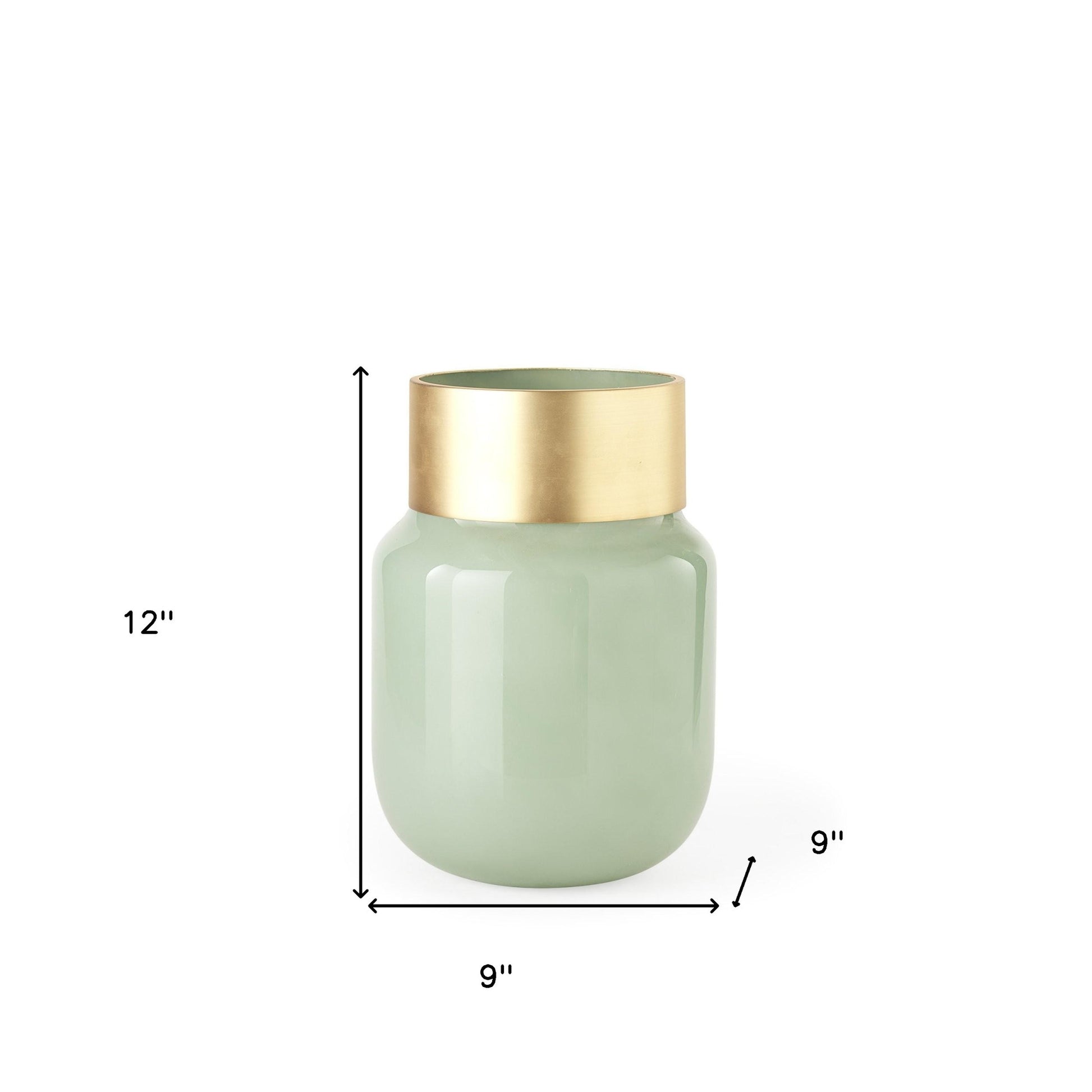 12" Green Abstract Cylinder Crystal Glass Table Vase-Vases-DECOROLALA