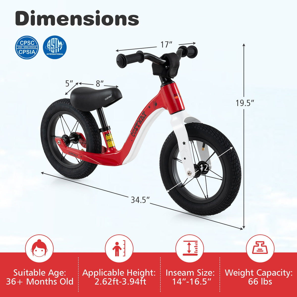 12-Inch Magnesium Alloy Balance Bike - Adjustable Seat & Handlebar
