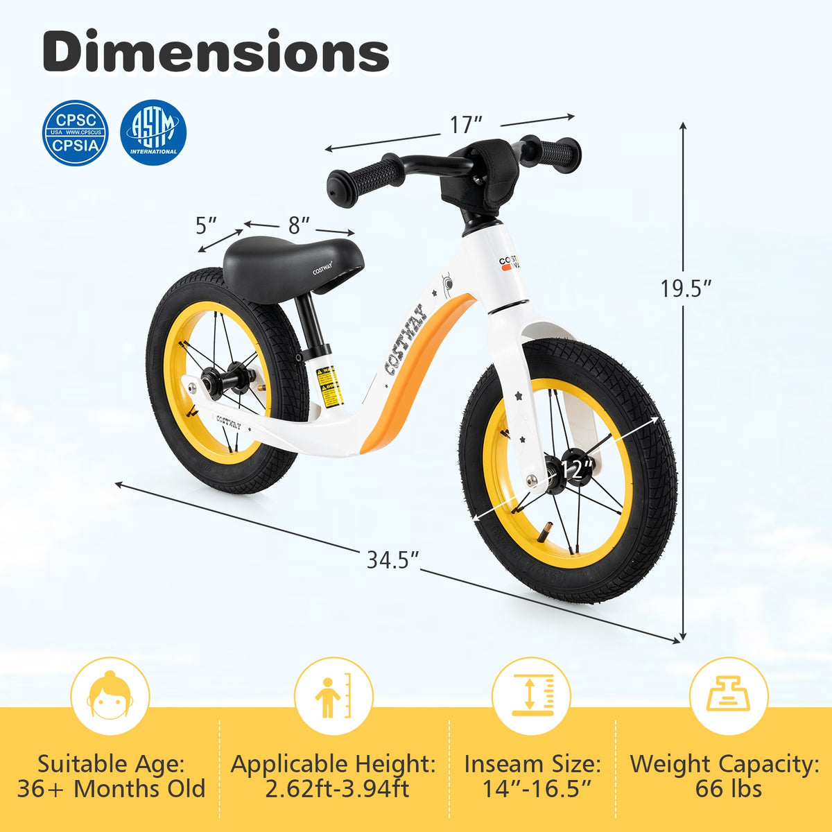 12-Inch Magnesium Alloy Balance Bike - Adjustable Seat & Handlebar