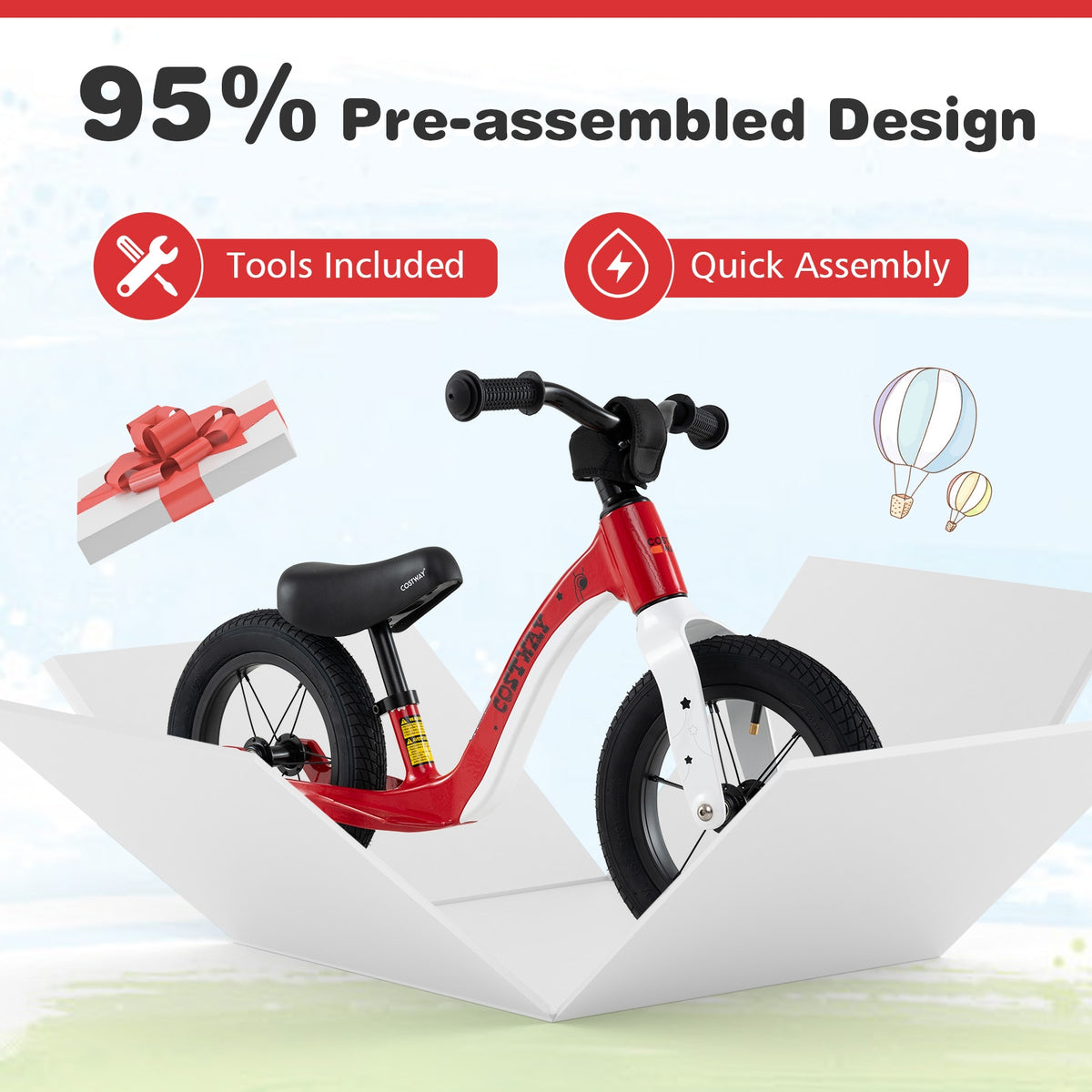12-Inch Magnesium Alloy Balance Bike - Adjustable Seat & Handlebar